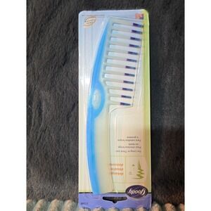 Vtg Y2K GOODY Blue White Comb Color Dip Detangles NOS Wide Tooth Detangling Lift